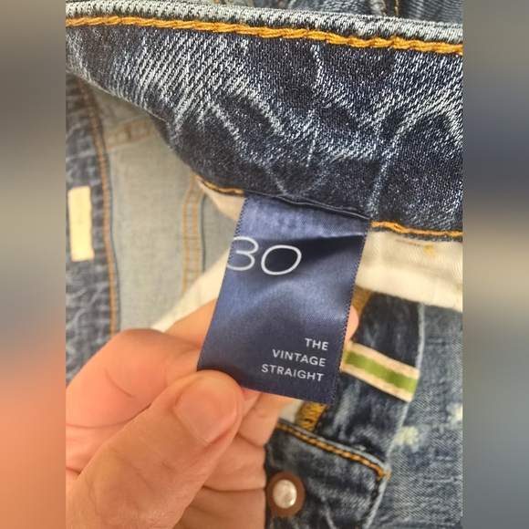 Anthropologie Pilcro Size 30 Distressed Vintage Straight High Rise Raw Hem Jeans - Picture 8 of 11
